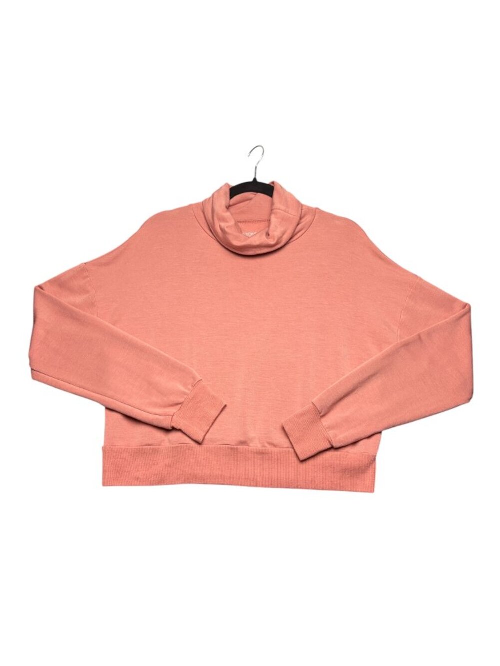 Beyond Yoga Size M Cropped Pull Over Cowlneck Pink Long Sleeve Sweatshirt Modal